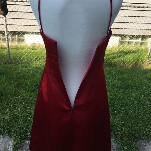 David’s Bridal Silky Red dress - Picture 6 of 8